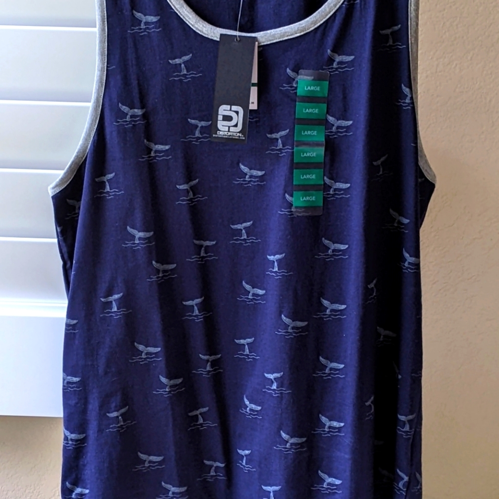 💙 NWT DISTORTION CLOTHING TANK TOP SLEEVELESS MUSCLE SHIRT - Picture 3 of 8